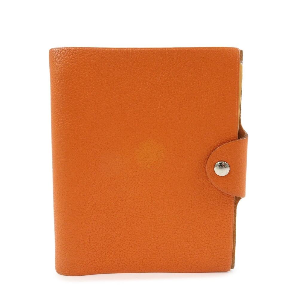Hermes Ulysse PM Togo Leather Agenda Planner Orange Notebook